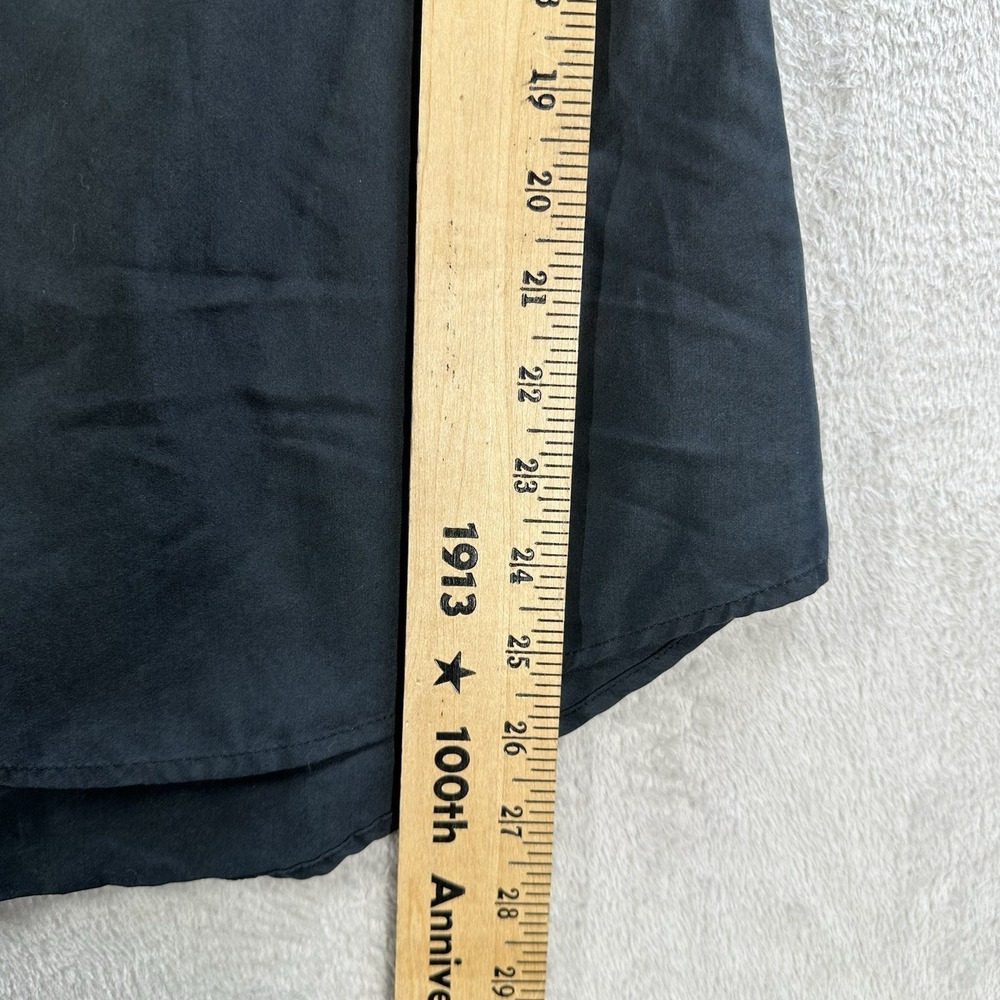 Chico's Modal Blend Blouse Sz M (1) Black Button Front Shirt Relaxed Fit - Picture 5 of 7